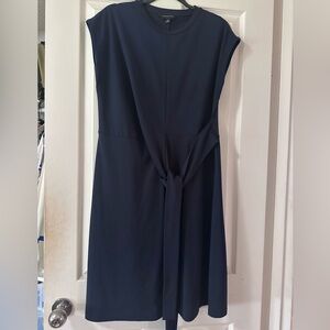 Banana Republic Blue Sheath Midi Dress with Dolman Cap Sleeves